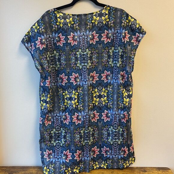 J. Crew tunic large Floral Top blouse cotton - Picture 5 of 5